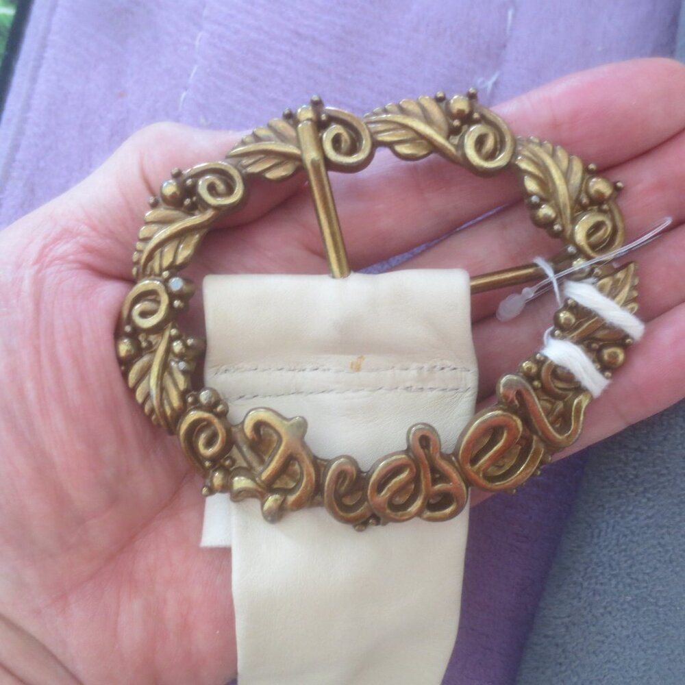 Brand New Genuine Rare Diesel Ladies Leather Belt Tie Design. Size Small - Picture 14 of 16